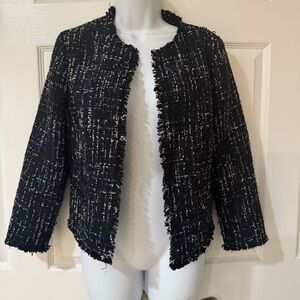 Ann Taylor Navy Tweed Blazer